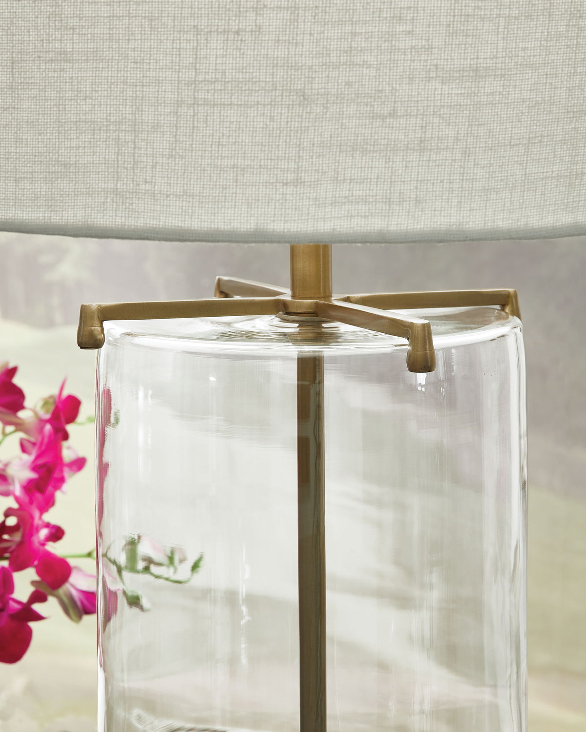 Gizeh - Glass Table Lamp - Clear / Gold Finish