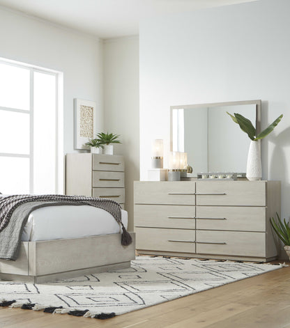 Destination - Floating Glass Mirror - Cotton Gray