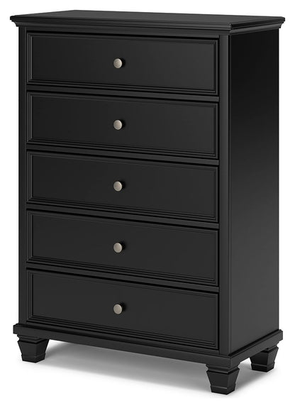 Lanolee - Five Drawer Chest - Black
