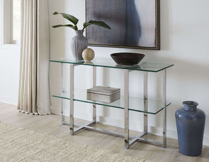Amalfi - Glass Shelf Sideboard - Chrome