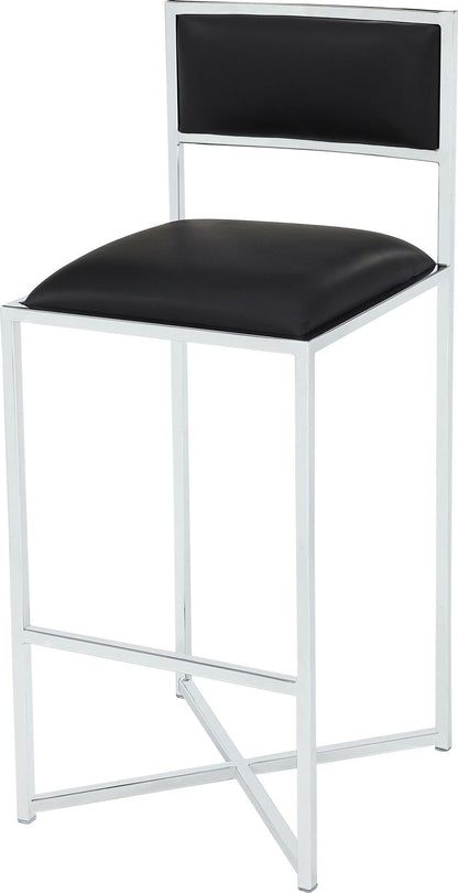 Amalfi - X-Base Stool (Set of 2) - Soot / Chrome