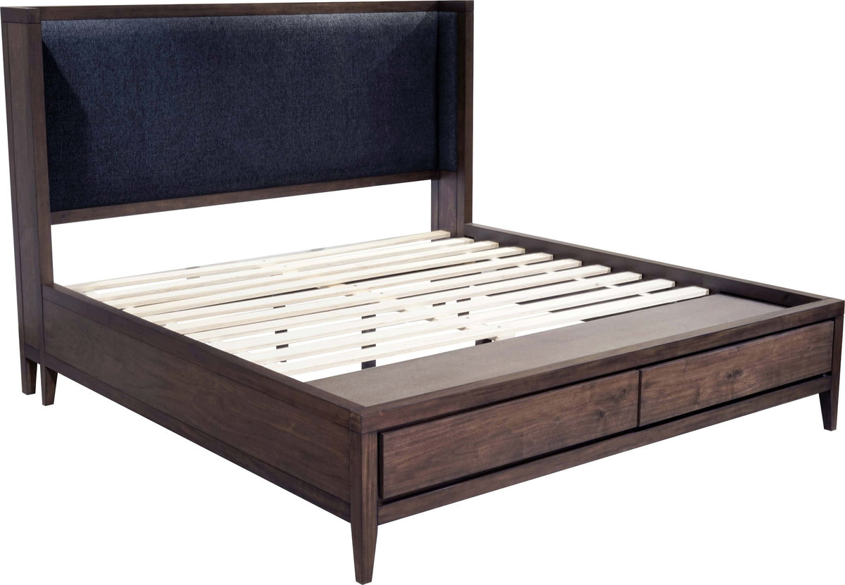 Boracay - Upholstered Wingback Storage Bed