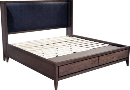 Boracay - Upholstered Wingback Storage Bed