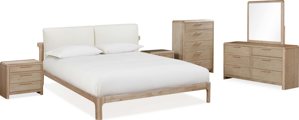 Furano - Upholstered Two Cushion Platform Bed
