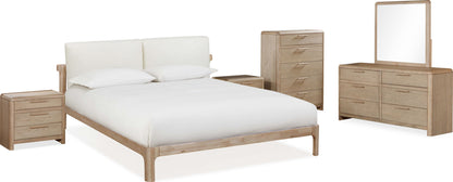 Furano - Upholstered Two Cushion Platform Bed