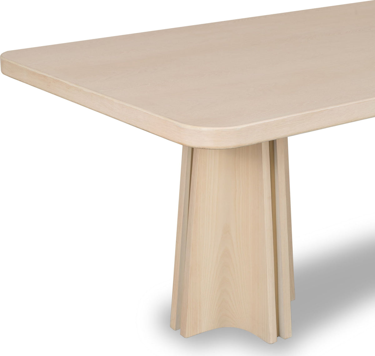 Zinnia - Ash Wood Double Pedestal Dining Table - White Sand