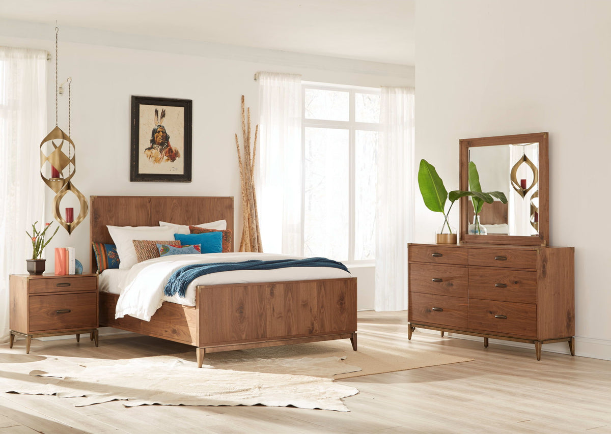 Adler - Beveled Glass Mirror - Natural Walnut