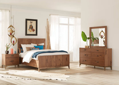Adler - Beveled Glass Mirror - Natural Walnut