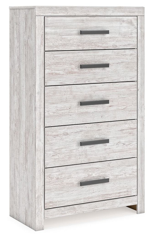 Cayboni - Five Drawer Chest - Whitewash
