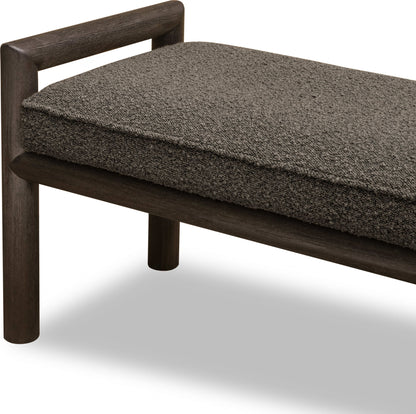 Dorsey - Boucle Upholstered Wooden Bench