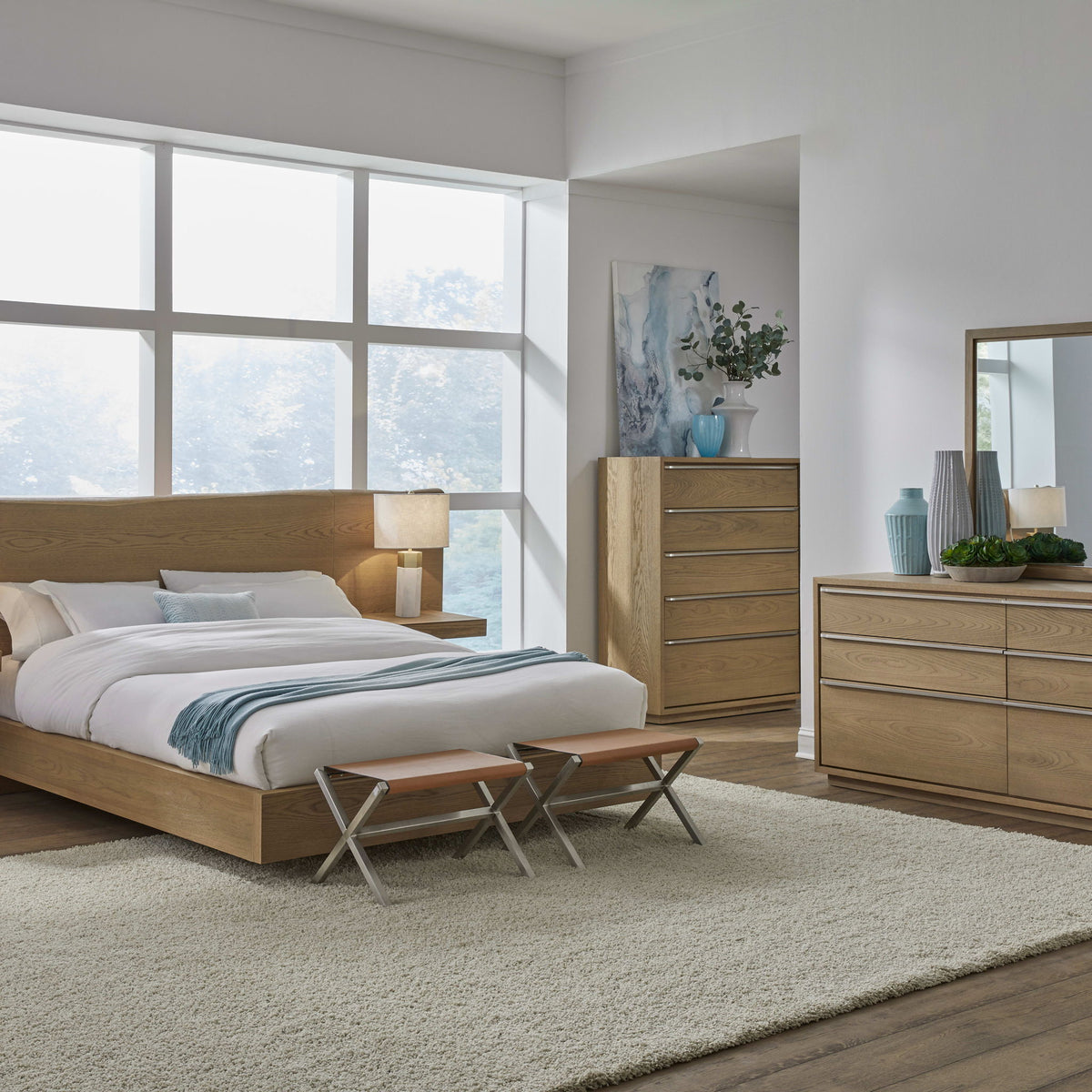 One - Coastal Modern Five Drawer Chest - Bisque
