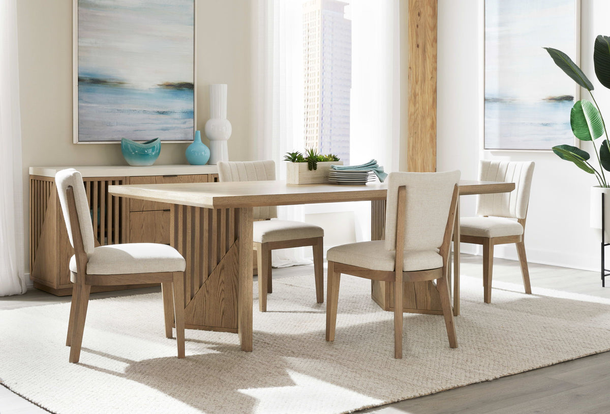 Sumner - Double Pedestal Oak Dining Table - Natural
