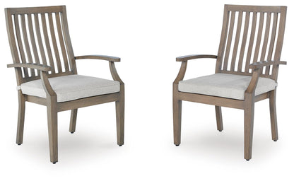 Rainier Ranch - Arm Chair With Cushion (Set of 2) - Brown / Beige