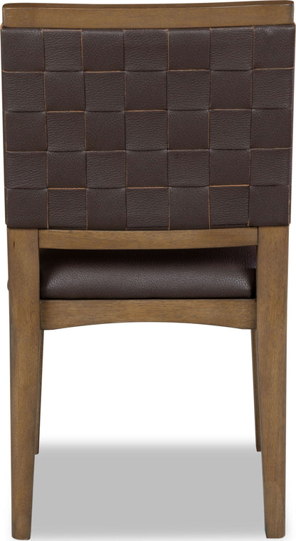 Arden - Weaven Side Chair (Set of 2) - Dark Chocolate / Tavern Brown