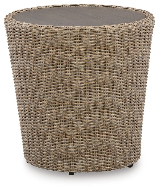 Danson - Round End Table - Beige