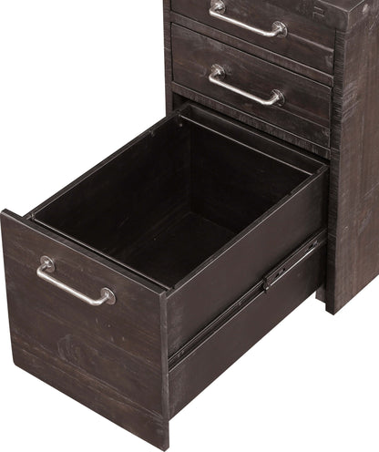 Yosemite - Solid Wood Rollling File Cabinet - Cafe