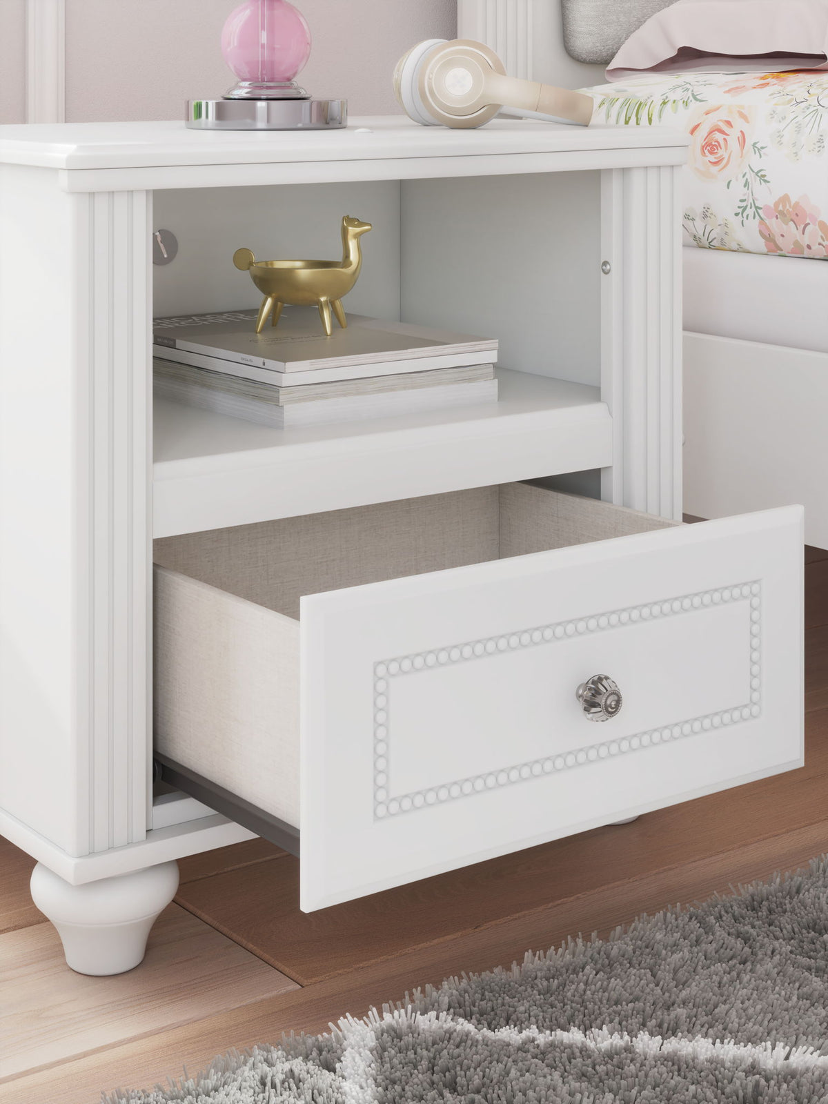 Kozlani - One Drawer Night Stand - White