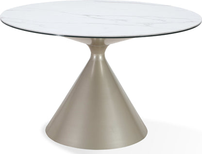 Winston - Stone Top Metal Base Round Dining Table