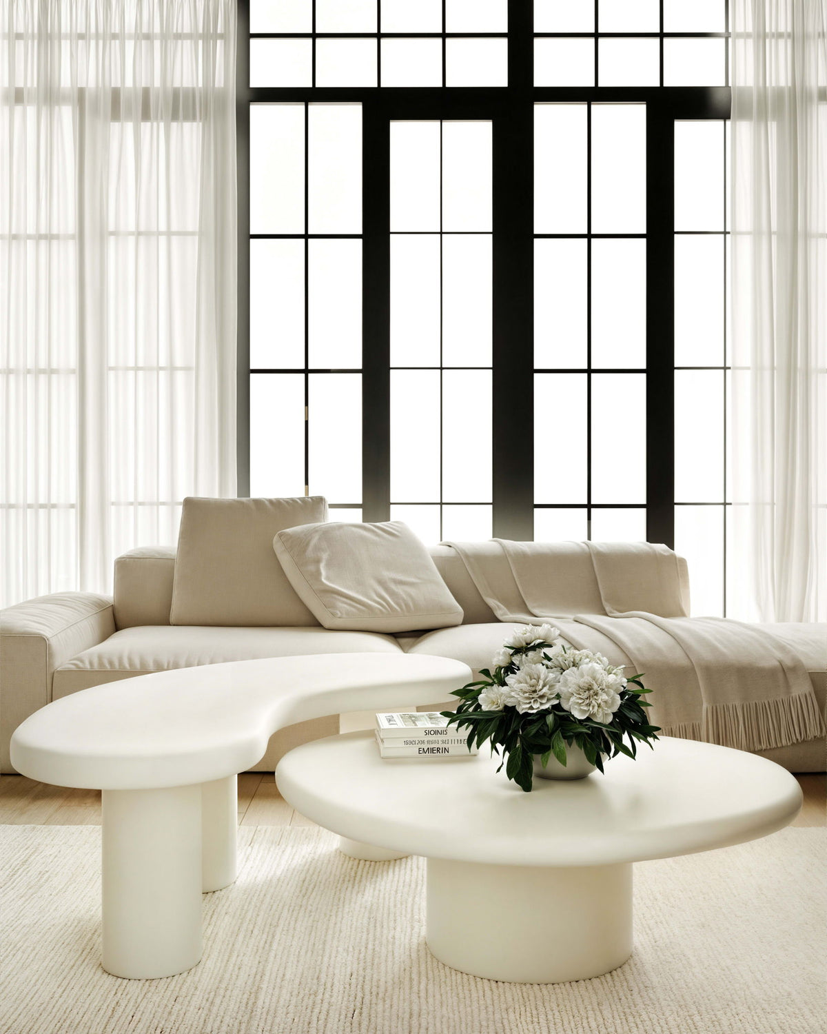 Sven - Tall Wooden Coffee Table - Rice