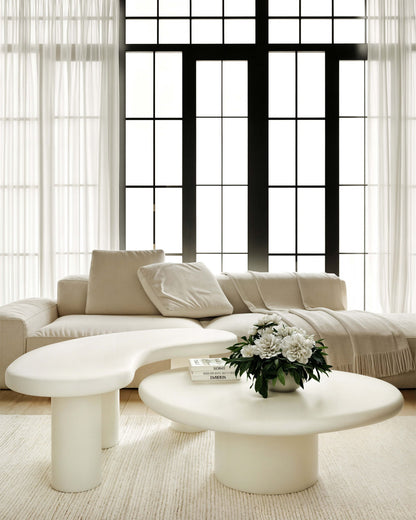 Sven - Tall Wooden Coffee Table - Rice