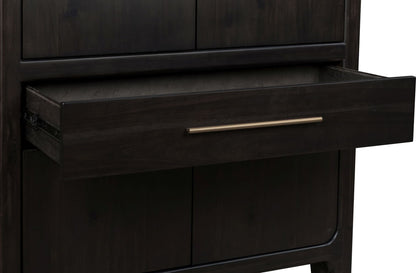 Zamba - Four Door One Drawer Acacia Bar Cabinet - Jaguar