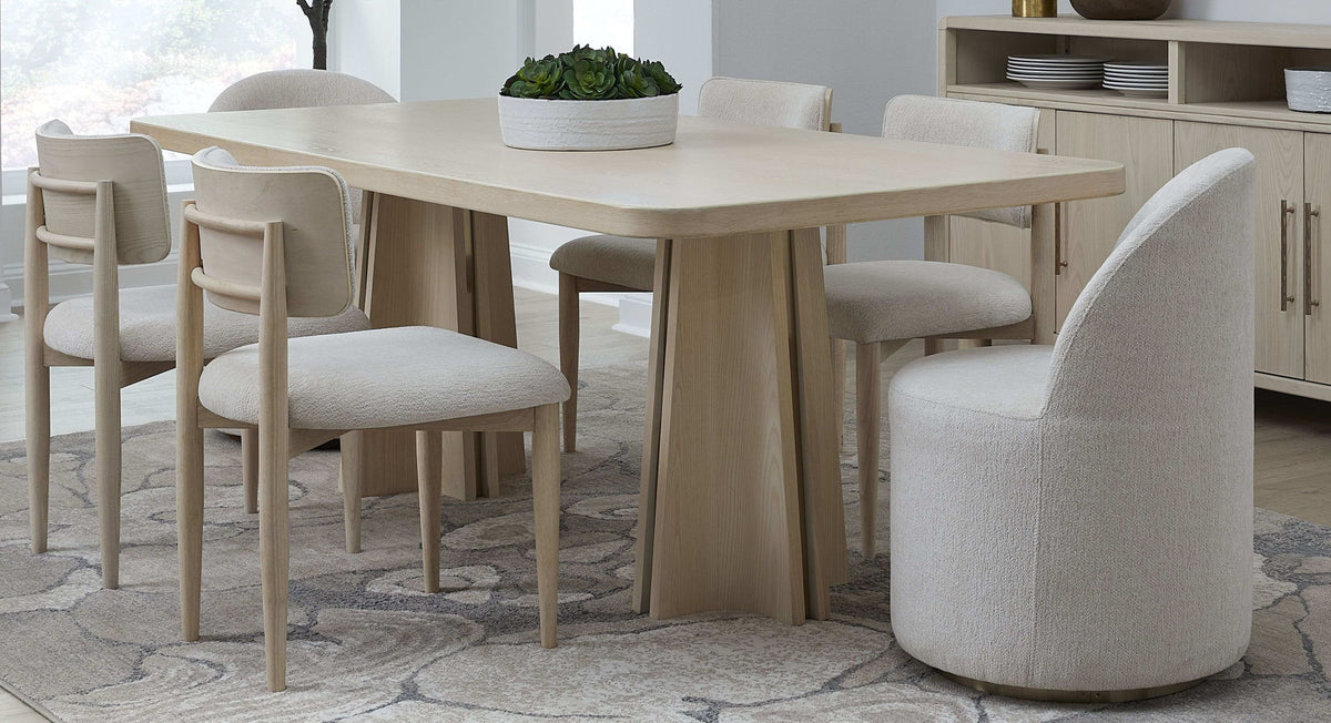Zinnia - Fully Upholstered Swivel Chair - Dune Chenille