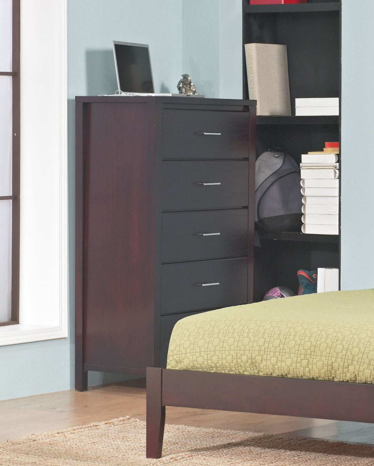Nevis - Five Drawer Chest - Espresso (2024)