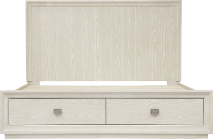 Maxime - California King Two Drawer Footboard Storage Bed - Ash