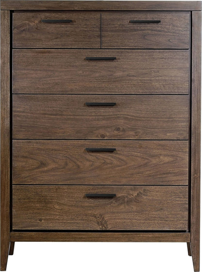 Boracay - Five Drawer Walnut Chest - Wild Oats Brown (2024)