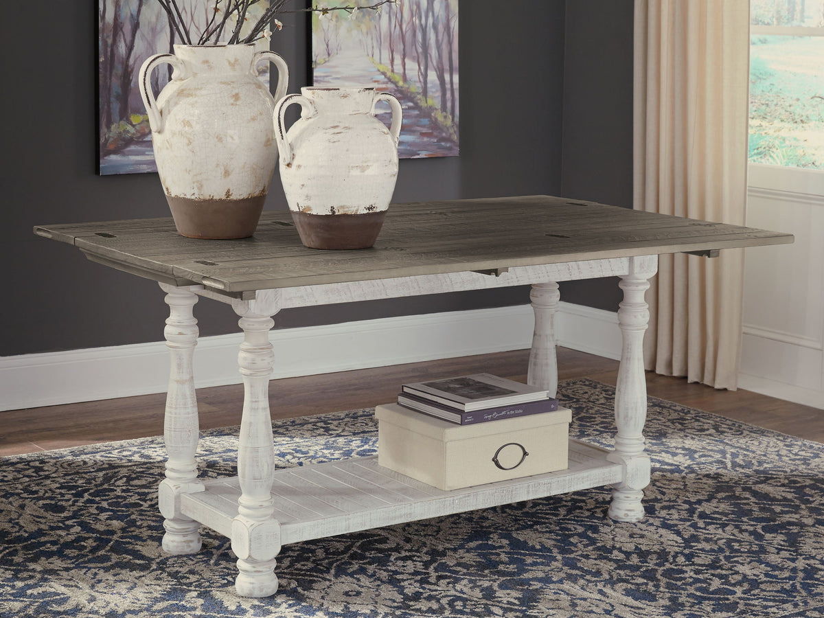 Havalance - Flip Top Sofa Table - Gray / White
