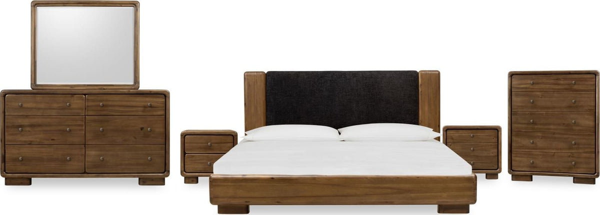 Boka - Six Drawer Acacia Wood Dresser - Impala