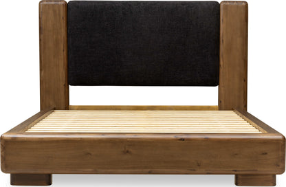 Boka - Chenille Upholstered Platform Bed