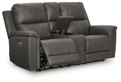 Bleckley - Power Reclining Loveseat With Console / Adjustable Headrest