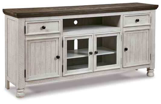 Havalance - Extra Large TV Stand - 4 Doors - Brown / Beige