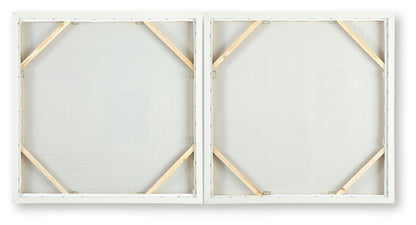Andorfield - Wall Art Set (Set of 2) - Beige / Black / White
