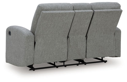Gauntlet - Double Recline Loveseat With Console - Sterling