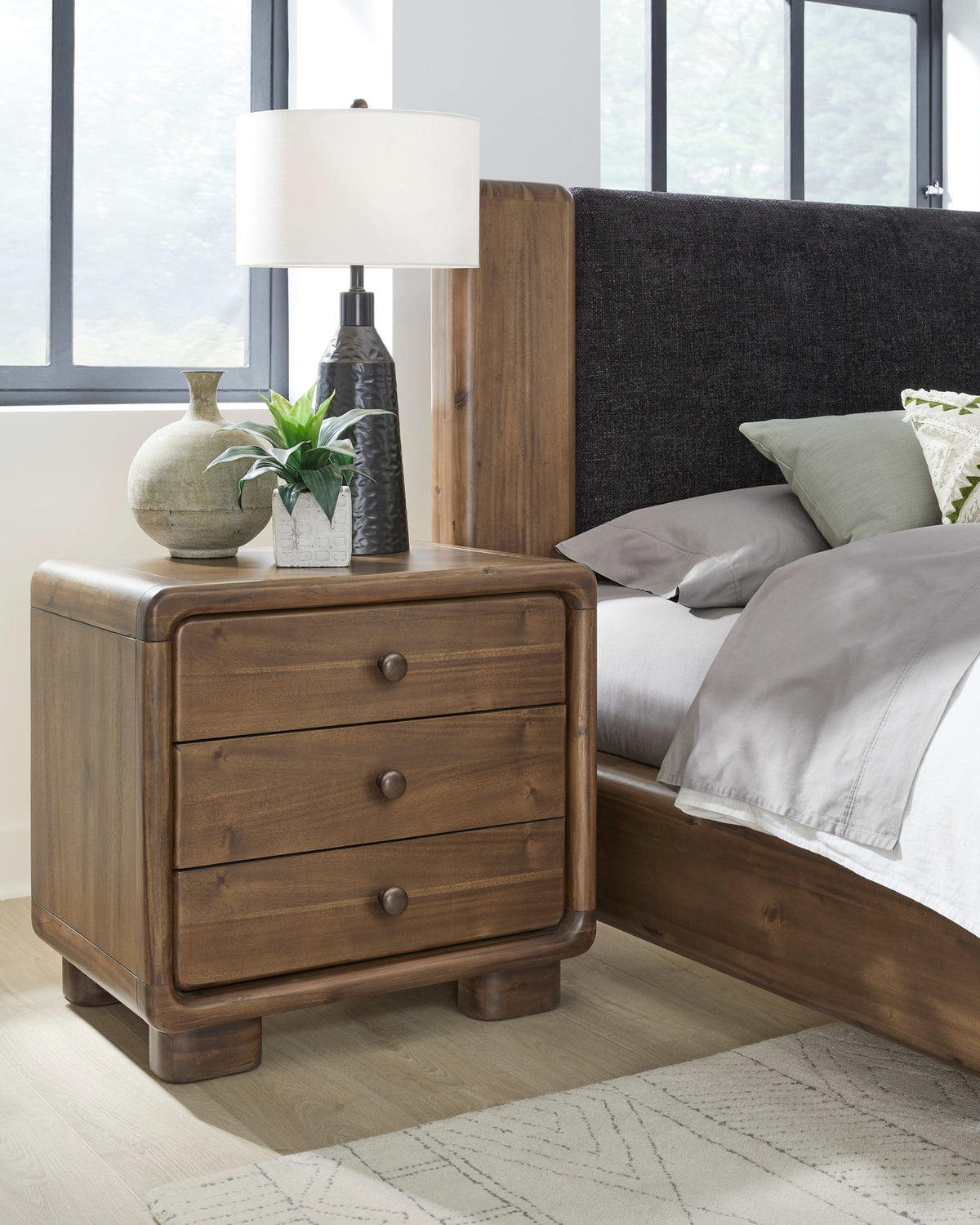 Boka - Acacia Wood Nightstand