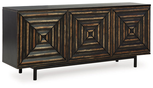 Fair Ridge - Accent Cabinet - Distressed Black