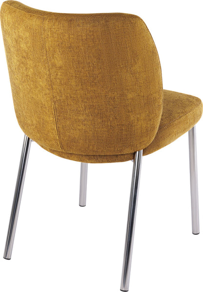 Fomo - Chenille Upholstered Stainless Steel Base Dining Chair (Set of 2)