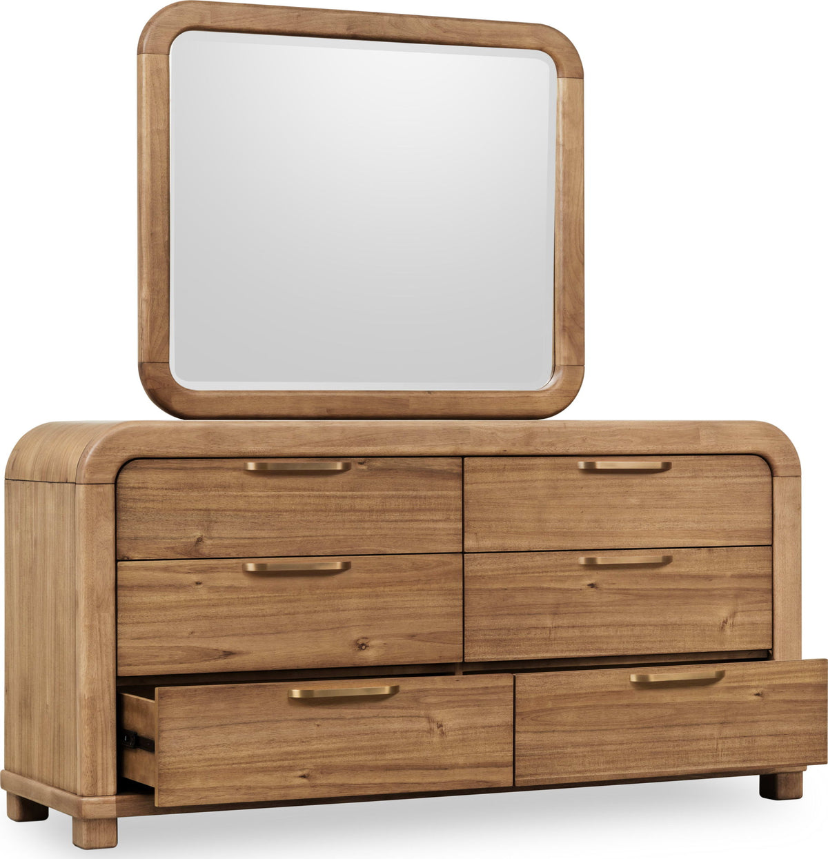 Kione - Six Drawer Acacia Wood Dresser - Lioness