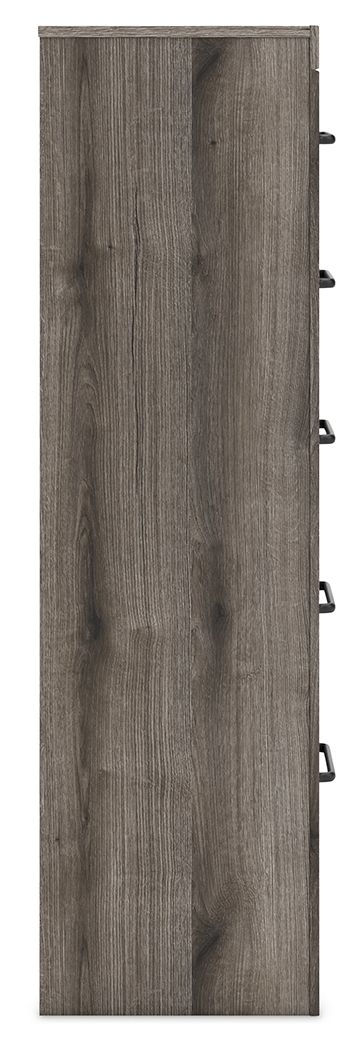 Graystorm - Five Drawer Chest - Brown Gray