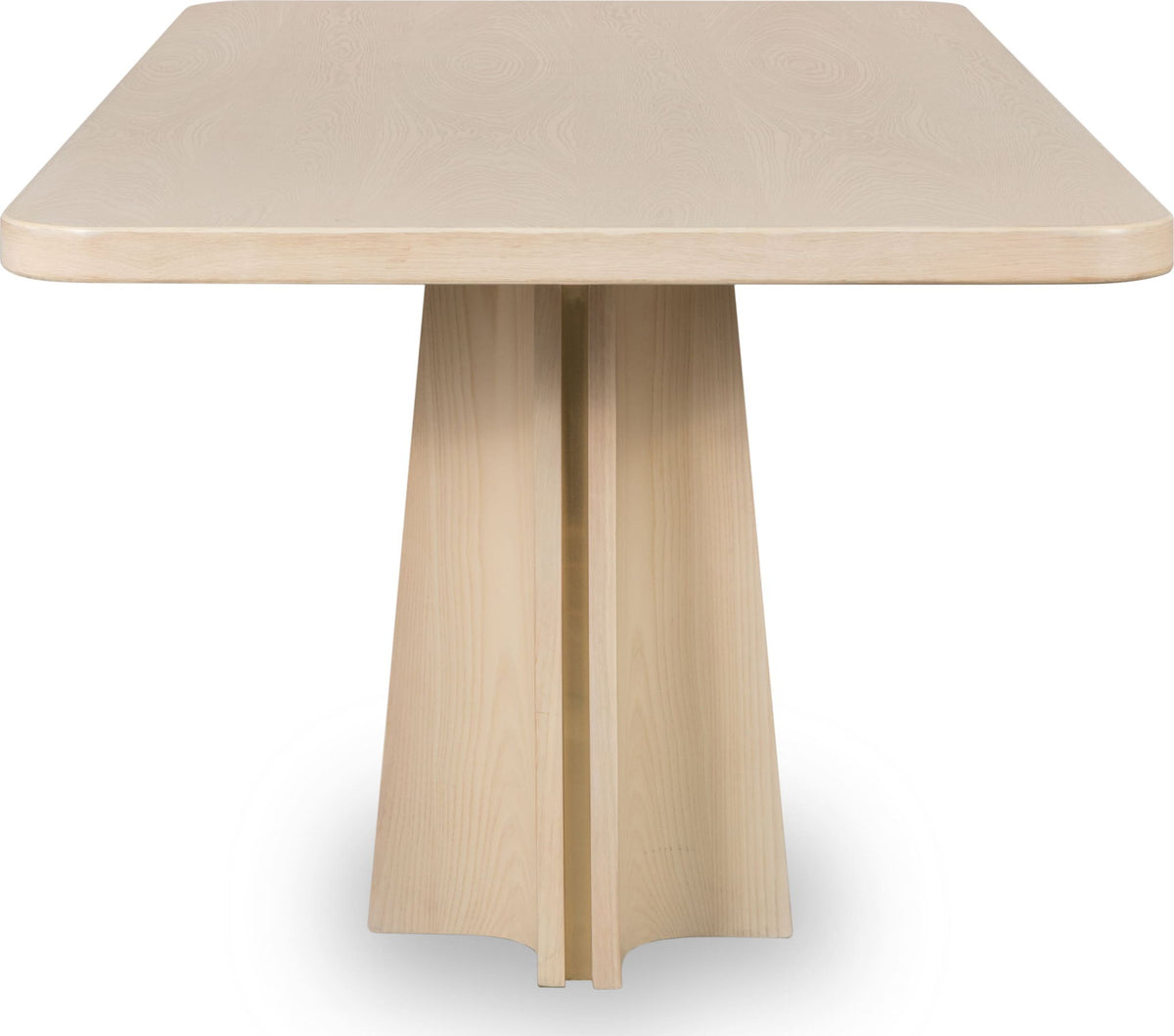 Zinnia - Ash Wood Double Pedestal Dining Table - White Sand