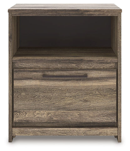 Elbrim - One Drawer Night Stand - Brown