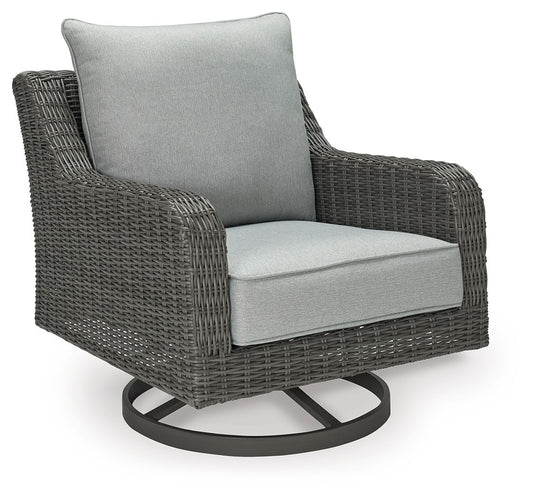 Elite Park - Swivel Lounge With Cushion - Gray