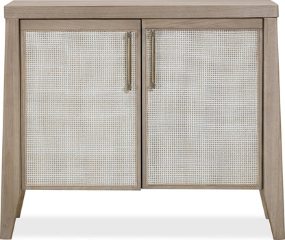 Sumire - Two Door Ash Wood Bachelor Chest - Ginger And Natural Cane