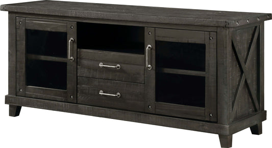 Yosemite - Solid Wood Two Drawer Media Console - Cafe