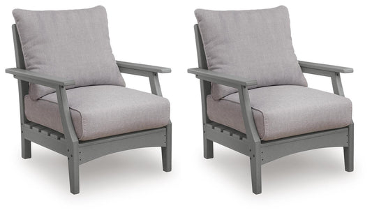 Cove Beach - Lounge Chair With Cushion (Set of 2) - Gray