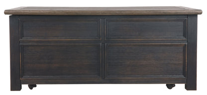 Tyler Creek - Lift Top Cocktail Table - Grayish Brown / Black