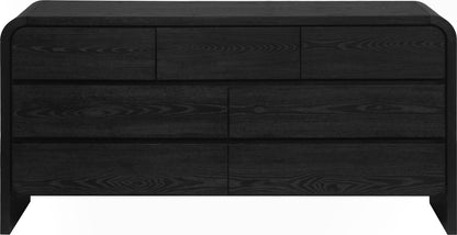 Elora - Seven Drawer Dresser - Jet Black Ash