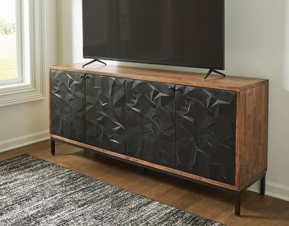 Dorannby - Accent Cabinet - Black / Brown